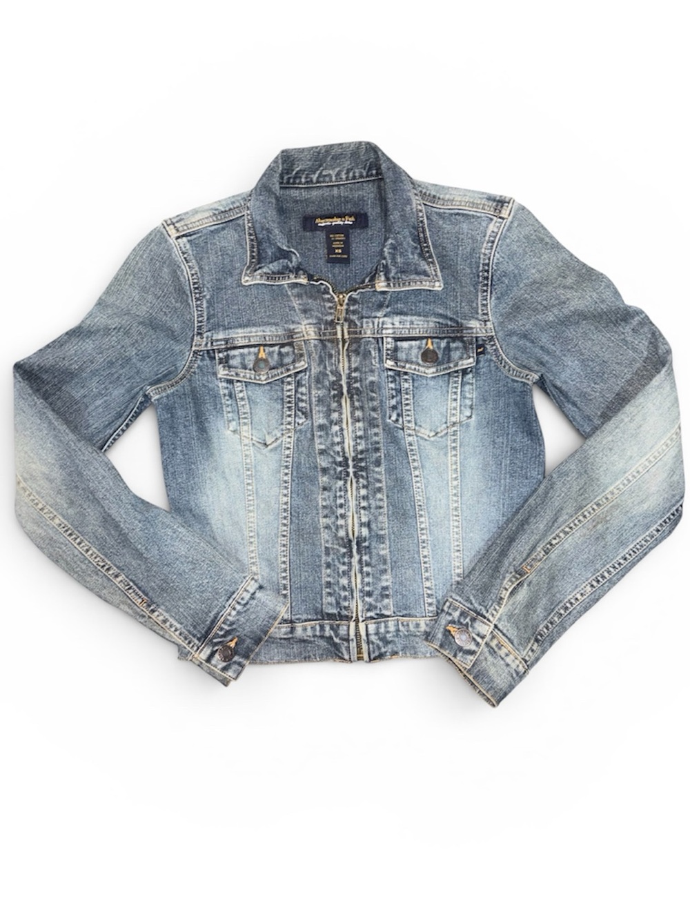 Abercrombie & Fitch Light Blue Denim Jean Jacket